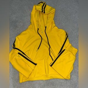 Yellow cropped hoodie